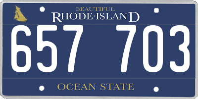 RI license plate 657703