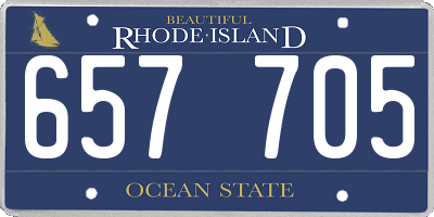 RI license plate 657705