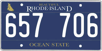 RI license plate 657706