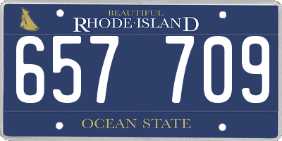 RI license plate 657709