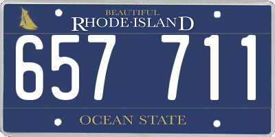RI license plate 657711
