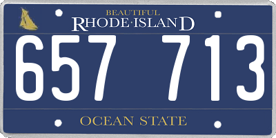 RI license plate 657713