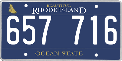 RI license plate 657716