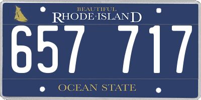 RI license plate 657717