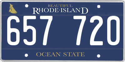 RI license plate 657720