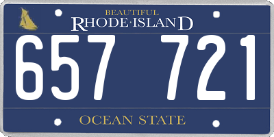 RI license plate 657721