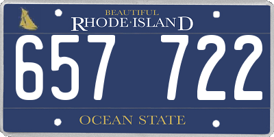RI license plate 657722