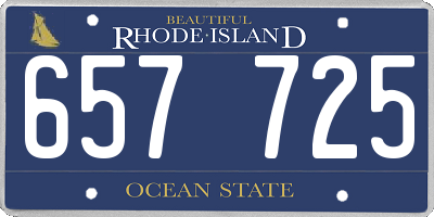 RI license plate 657725