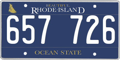 RI license plate 657726