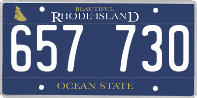 RI license plate 657730