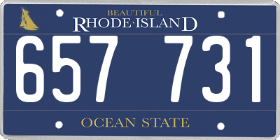 RI license plate 657731