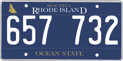 RI license plate 657732