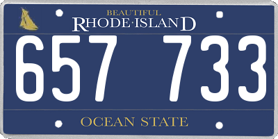 RI license plate 657733