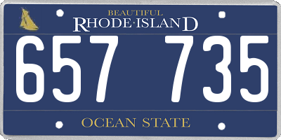 RI license plate 657735
