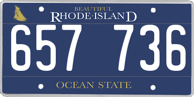 RI license plate 657736