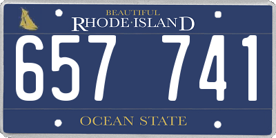 RI license plate 657741
