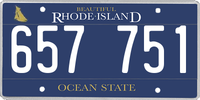 RI license plate 657751