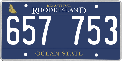 RI license plate 657753