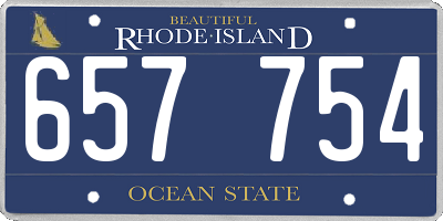 RI license plate 657754