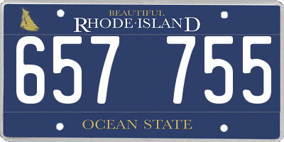 RI license plate 657755