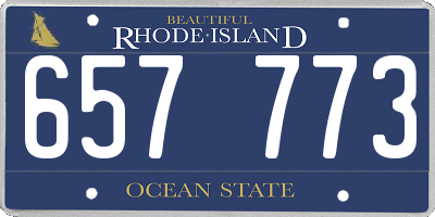 RI license plate 657773