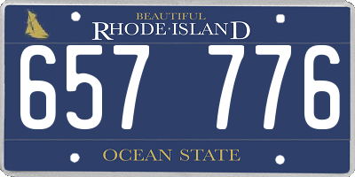 RI license plate 657776