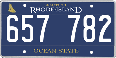 RI license plate 657782