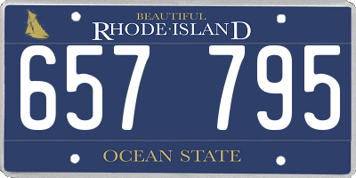 RI license plate 657795
