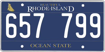 RI license plate 657799