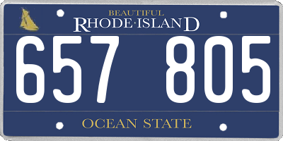 RI license plate 657805