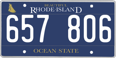 RI license plate 657806