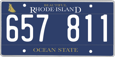 RI license plate 657811