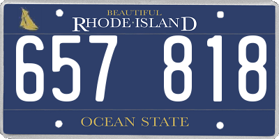 RI license plate 657818