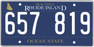 RI license plate 657819