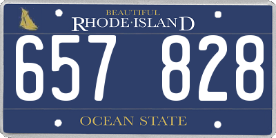 RI license plate 657828