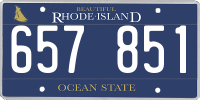 RI license plate 657851