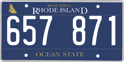 RI license plate 657871