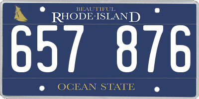 RI license plate 657876