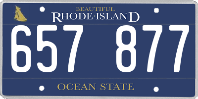 RI license plate 657877