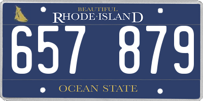 RI license plate 657879