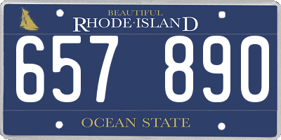 RI license plate 657890