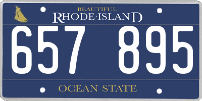 RI license plate 657895