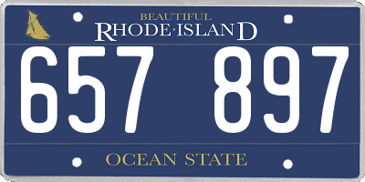 RI license plate 657897