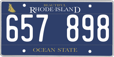 RI license plate 657898