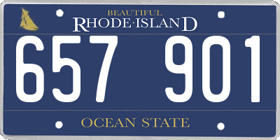 RI license plate 657901