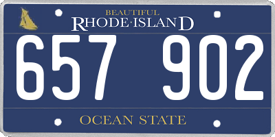 RI license plate 657902