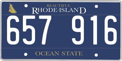 RI license plate 657916