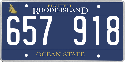 RI license plate 657918