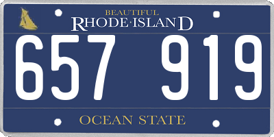 RI license plate 657919