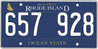 RI license plate 657928